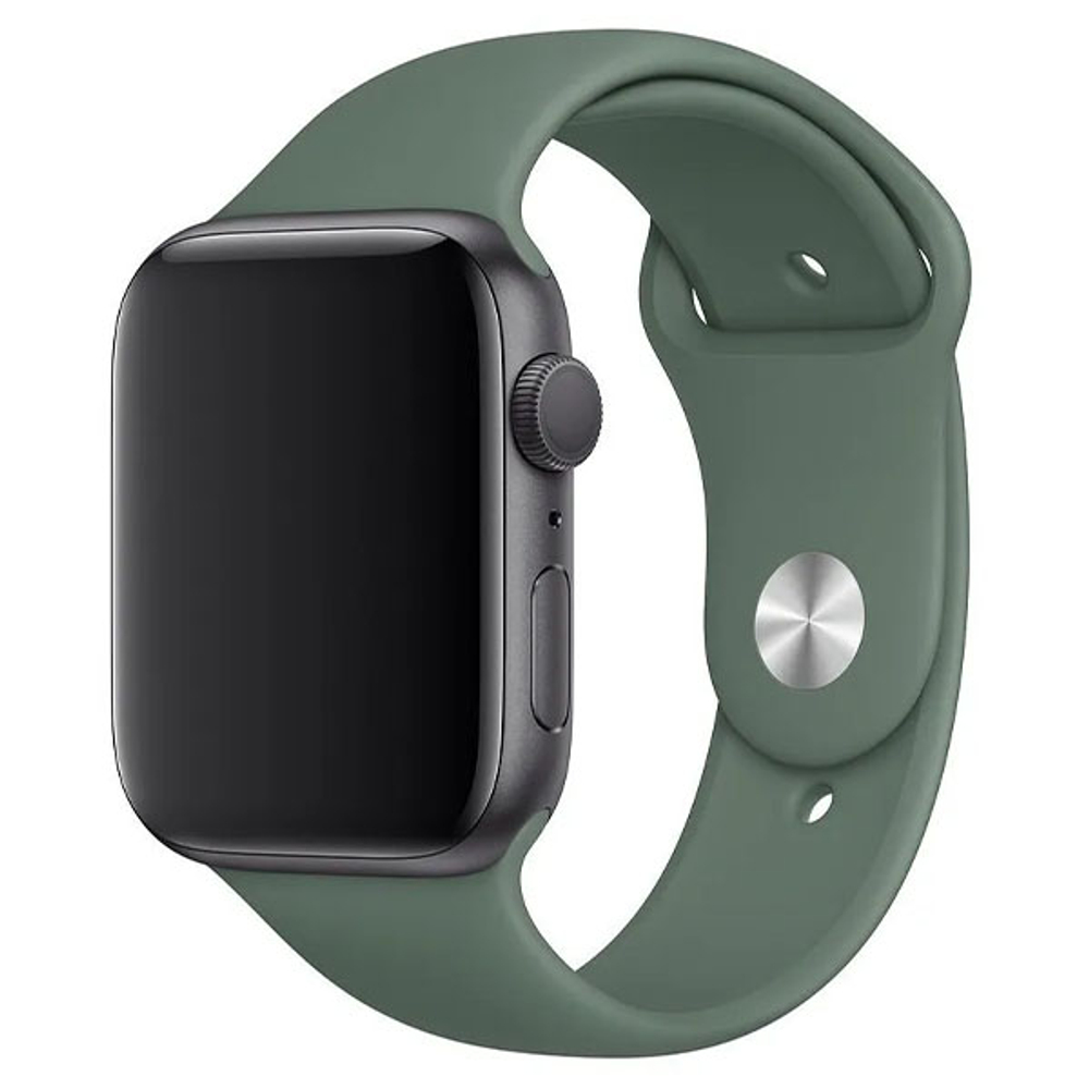Ремешок спортивный для Apple Watch 38/40/41/42 мм силиконовый (Сосновый лес)