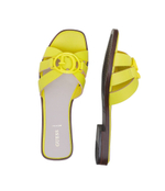 Кожаные шлепанцы Guess - лимонный(FLJSYM LEA03)