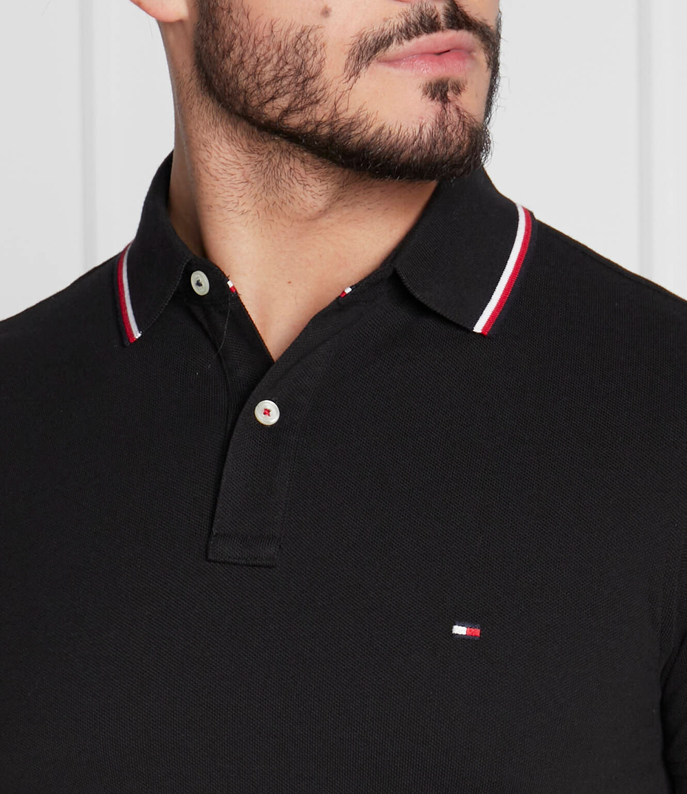 поло tipped Tommy Hilfiger - черный(MW0MW13080)