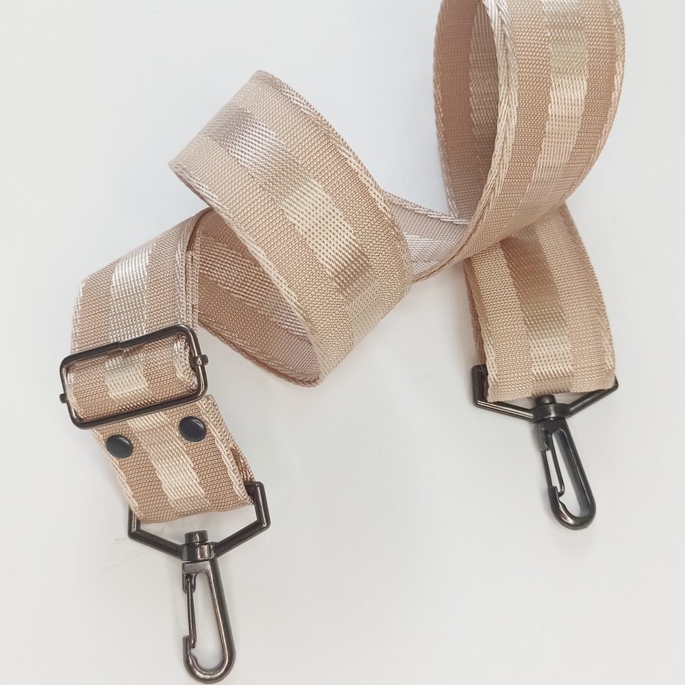 Гитарный ремень однотонный 4см Бежевый