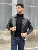 Кожаная куртка со вставками из кожи питона Kiton