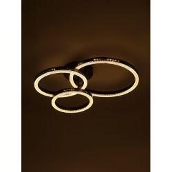 Светильник потолочный светодиодный ЭРА Модерн Bloom CLL-1-110W 3K-6K RC BK с ДУ черный