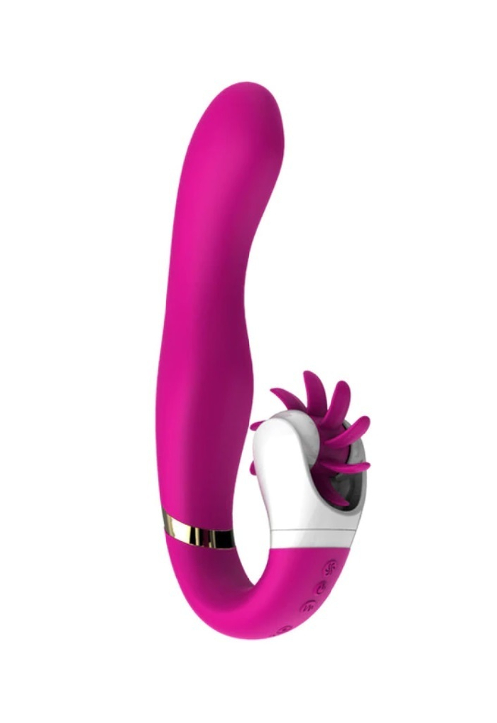 Вибратор с клиторальным стимулятором Dave Vibrator