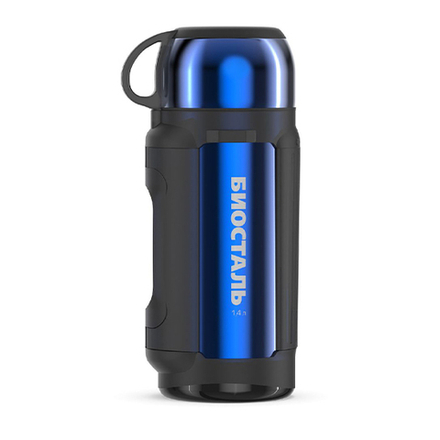 Термос универсальный (для еды и напитков) Biostal Авто (1,4 литра), синий