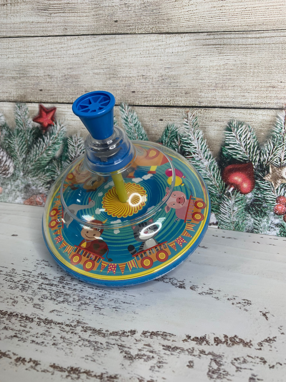 Юла прозрачная МОРЕ пластик., в коробке 12,5*13*12,5 см Elefantino арт. IT106259