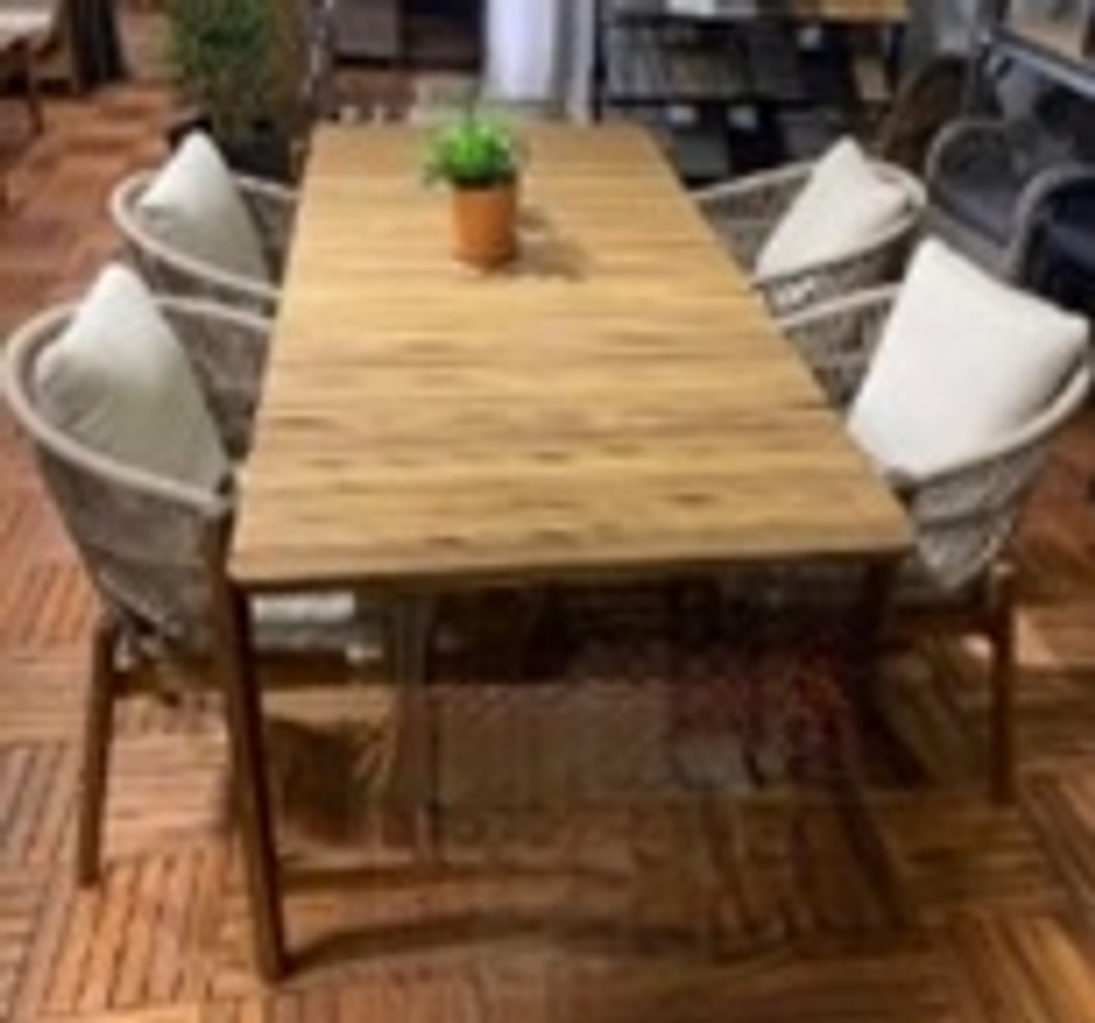 Набор мебели Garden Story Риччи обеденный 3 уп.(стол+4 Стул Garden Storyа, подушки бежевые)