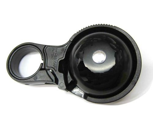 Звонок N+1B508AP алюминий/пластик вращ. в ВЕРТИК.плоск-ти. подходит для САМОКАТОВ, черный NUVO