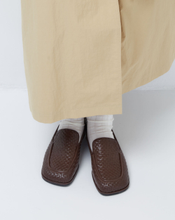 Лоферы из натуральной кожи темно-коричневый