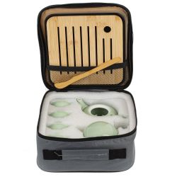 GAEM Набор для чайн церем на 4 перс, (чайник 220мл, 4 чашки 45мл, емкость/чая, подставка), L22 W22 H11 см