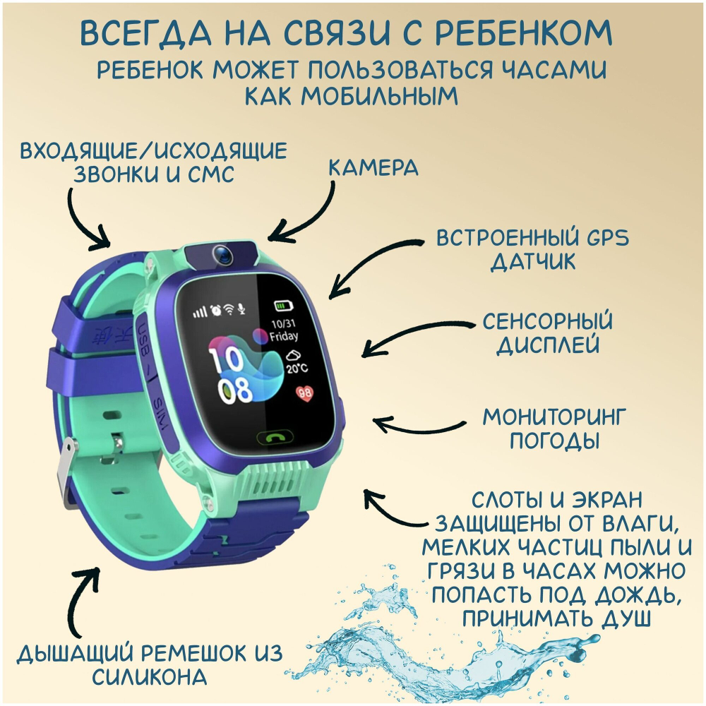 Детские смарт часы Y79 Wi-Fi GPS