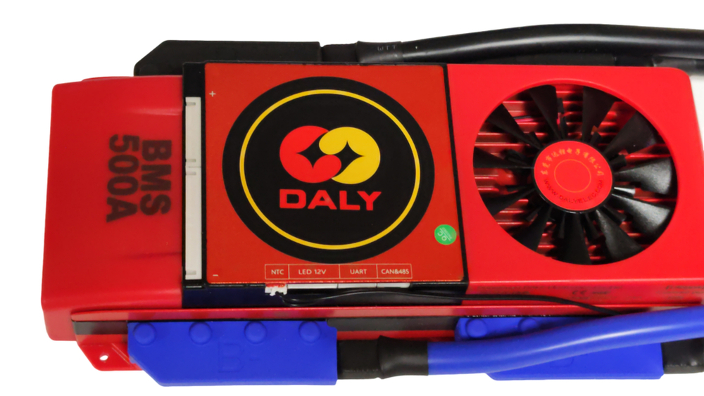 Плата контроля BMS Smart LiFePO4 25S 72V 500A Fan