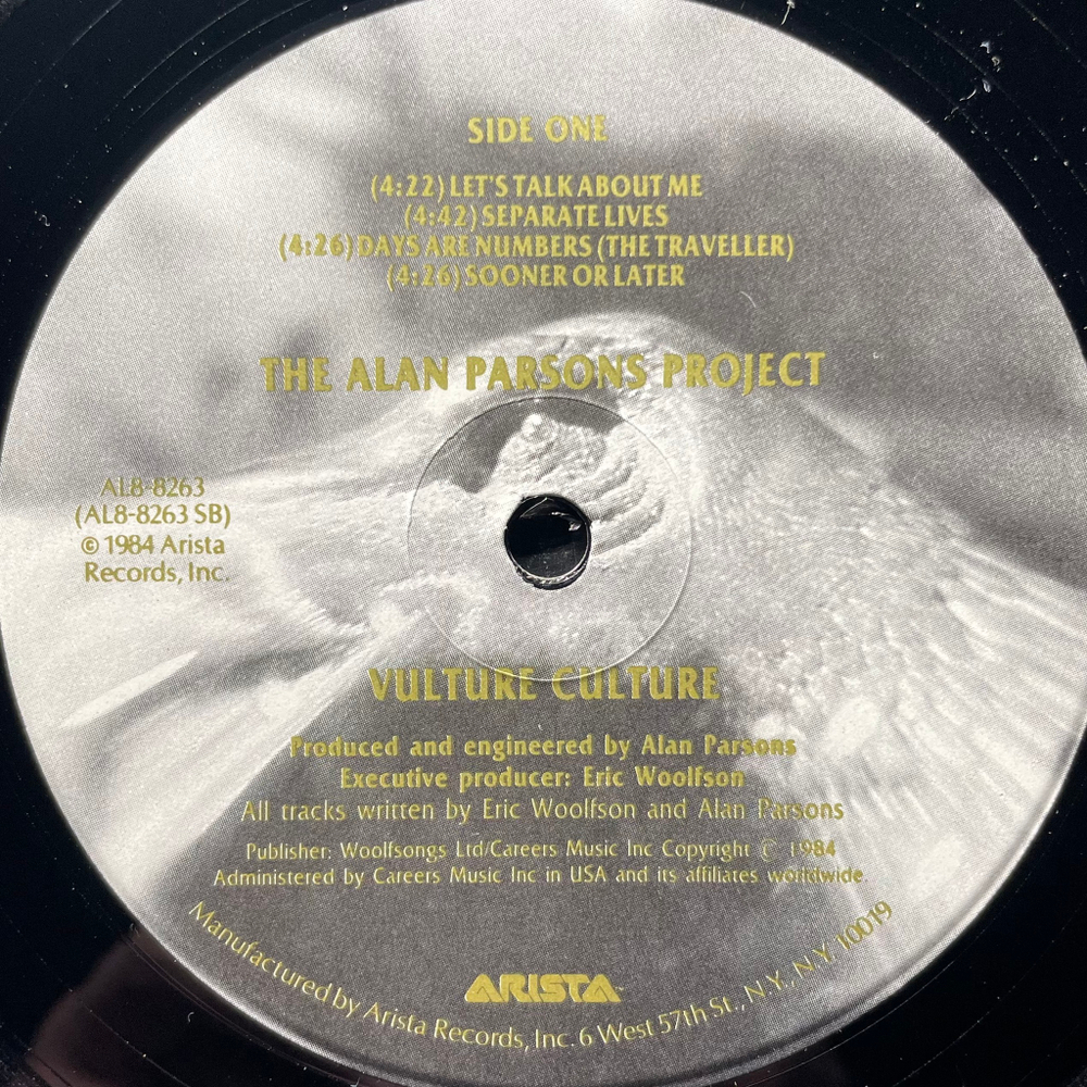 The Alan Parsons Project ‎– Vulture Culture (США 1985г.)