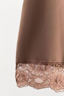 ZARA ШОРТЫ ИЗ СМЕСОВОГО ПОЛИАМИДА С КРУЖЕВОМ, БЕЖЕВЫЙ