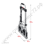 STAYER PROTruck до 70кг, каркас и платформа из алюминия, платформа 39х28см, колёса d13см, вес 3,0кг, складная хозяйственная тележка (38755-70)