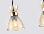 Светильник подвесной TR3404/3 BK/FGD/TI черный/золото/янтарь E27/3 max 60W 550*135*1000