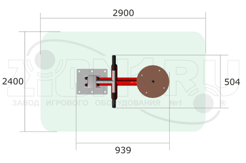 Уличный тренажер «Твистер сидя»