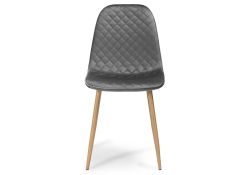 Стул на металлокаркасе Capri dark gray / wood