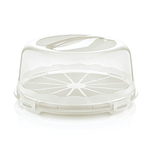 Тортница круглая цвет молочный