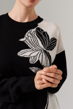 23130 Джемпер женский (черно-молочный)