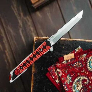 Нож складной Hokku (D2 SW, G10 Black/Red) с чехлом