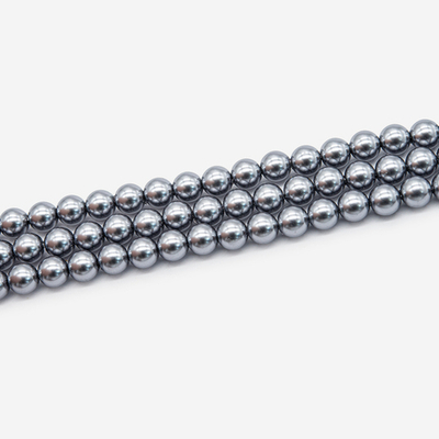 М4-с Майорка шар гладкий 4мм "стальной", нить 40см