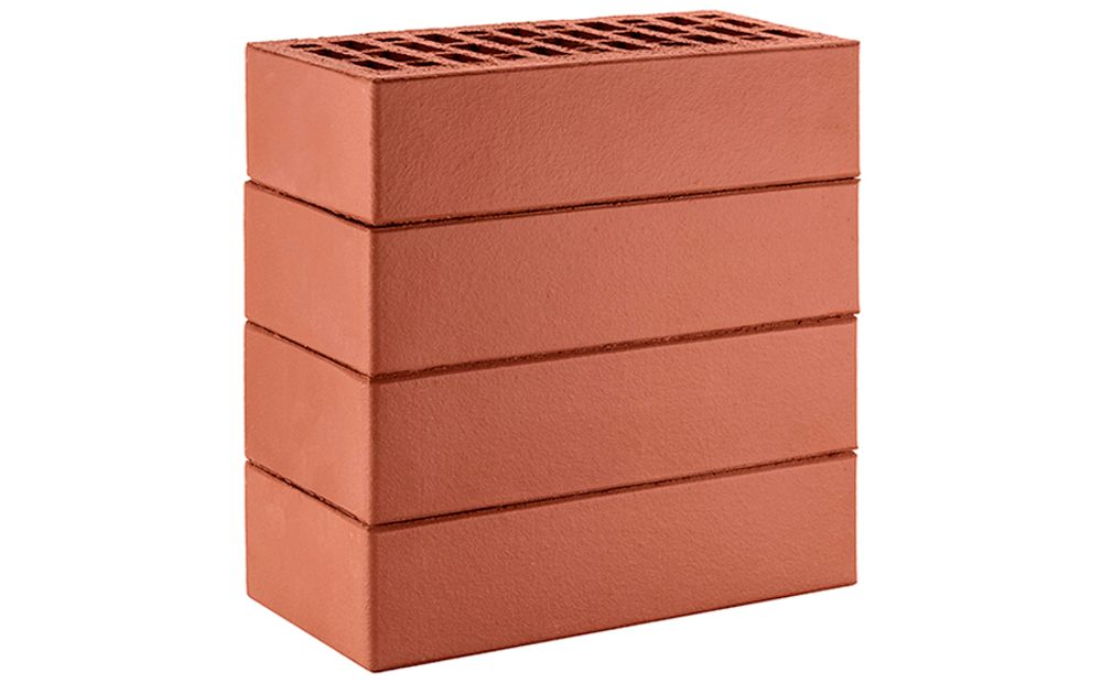 Кирпич ЛСР 1НФ Тёмно-красный, гладкий М-175, 250х120х65 - лицевой керамический пустотелый