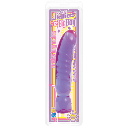 Фаллоимитатор фиолетовый Crystal Jellies 12 Big Boy - Purple