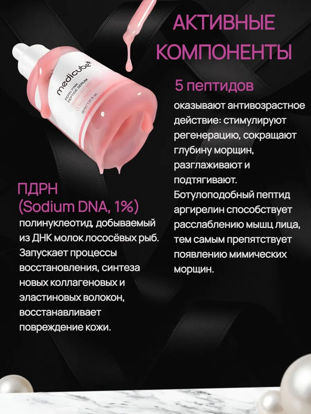 Лифтинг-сыворотка с ПДРН и пептидами medicube PDRN Pink Peptide Serum, 30 мл.