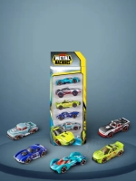 Набор машинок 5 шт инерционных металл+пластик