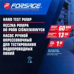 Насос ручной проверочный с манометром и шлангом 1м Forsage F-HS-HP03