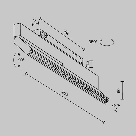 Трековый светильник Maytoni Technical EXILITY X Points Rot TR242-2-12W3K-B