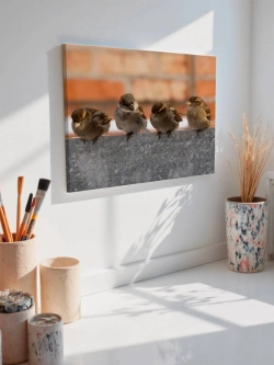 Картина на стену 40 X 50 Воробьи