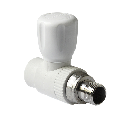 Кран радиаторный Ø 20*1/2 прямой ППР (белый)