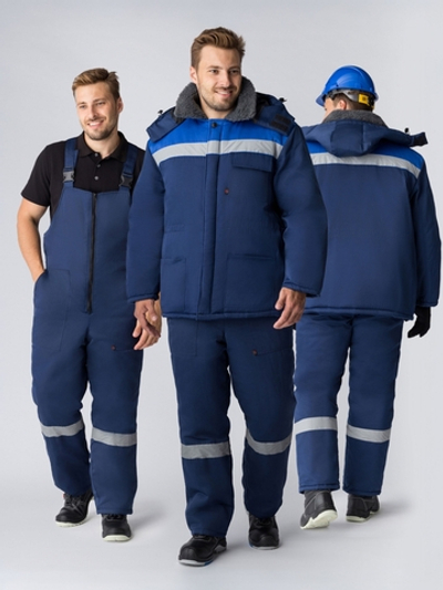 Костюм зимний Труженик-Ультра-2 IMP (тк.Смесовая,210) п/к, т.синий/васильковый
