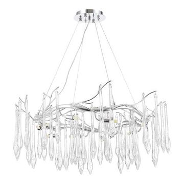 SL1660.103.10 Светильник подвесной ST-Luce Хром/Хром, Прозрачный G9 10*5W 4000K TEARDROPS