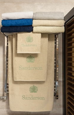 Набор полотенец 3шт Palombella Sanderson Logo Ricamato Эмблема вышита 124 blu темно-синий