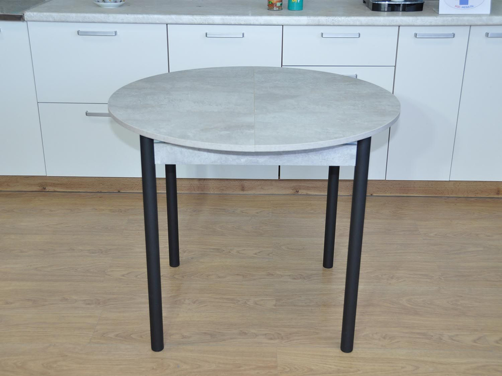 Стол обеденный Ники Черный / цемент светлый