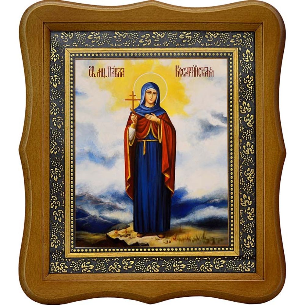 Павла Кесарийская (Палестинская) дева, мученица. Икона на холсте.