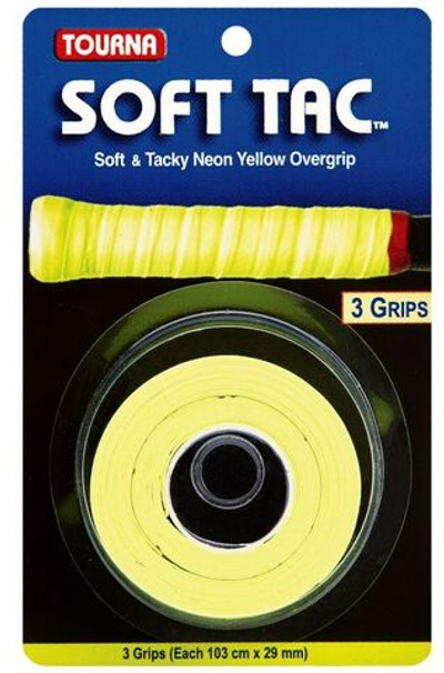 Теннисные намотки Tourna Soft Tac 3P - yellow