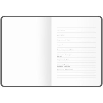 Ежедневник недатированный А5 136л. кожзам, синий "Mono" (Спейс)