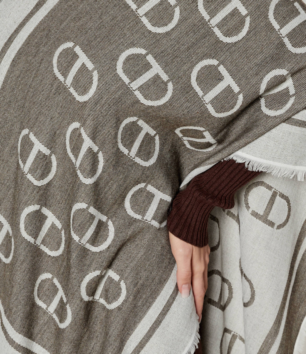 Пончо TWINSET - серый(242TA4710)