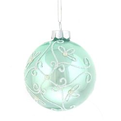 GAEM Украшение новогоднее Шар "Веселые ребята в бирюзовом" (блок 12 шт), D8 см, L36 W28 H11 см, 6в.