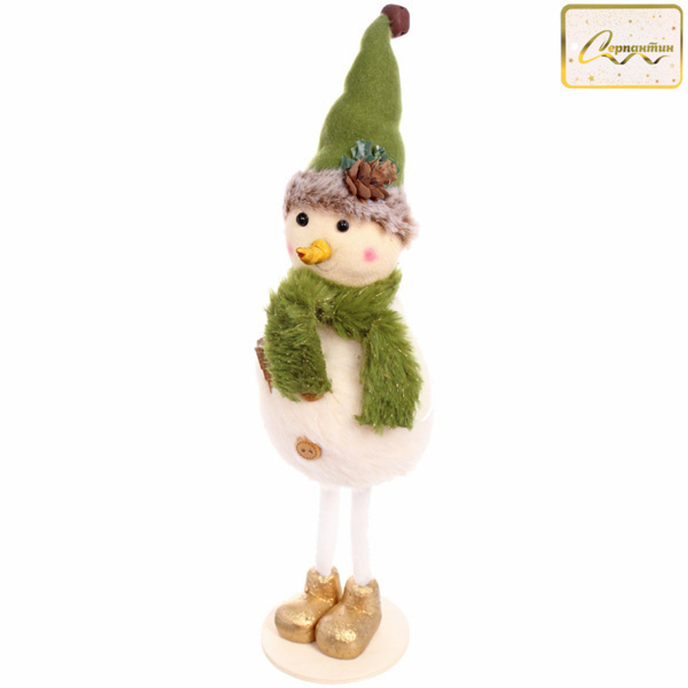 Фигурка «Снеговичок в наряде» 27 см (в ассортименте), Зеленый