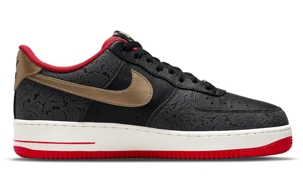 Nike Air Force 1 Low low-top sneakers men's black red gold