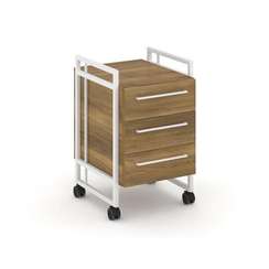 Rift Direct Тумба мобильная RF.TMR-001 Сандал Янтарный/Металл Белый/Белый Ручки 424*500*680