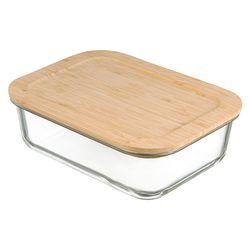 Контейнер для запекания и хранения Eco Store с крышкой из бамбука, 1520 мл