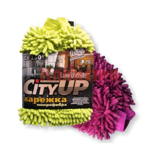 (CityUP) Салфетка-варежка из микрофибры "Шиншилла" /10