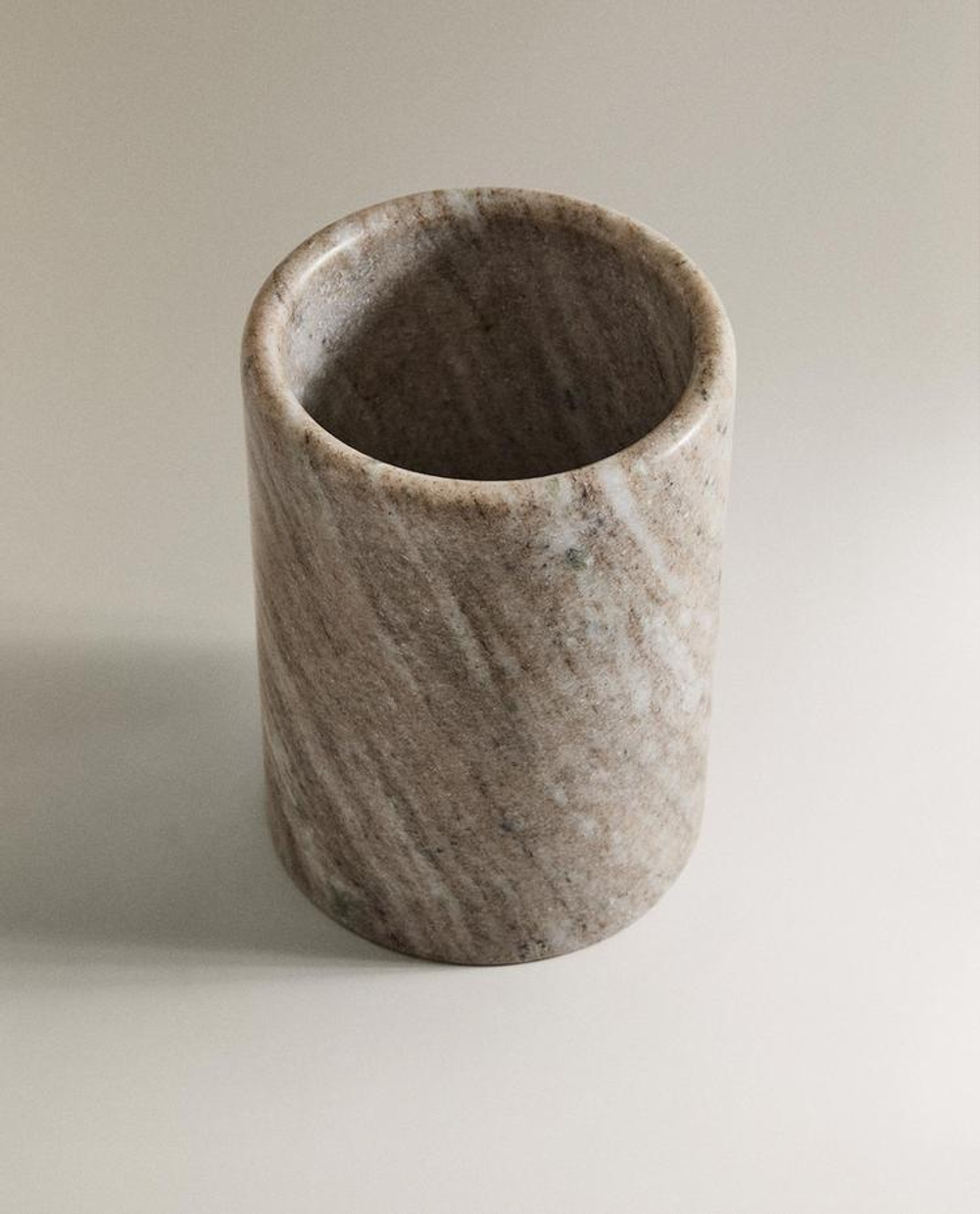 ZARA HOME МРАМОРНАЯ БАНКА ДЛЯ СТОЛОВЫХ ПРИБОРОВ, СЕРЫЙ