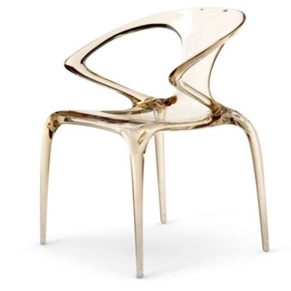 Стул Ava прозрачный янтарный