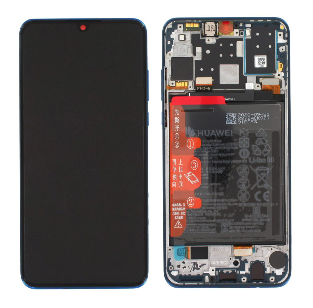 Honor 20S (MAR-LX1H) / Honor 20 Lite (MAR-LX1H) / Дисплейный модуль (в сборе с тачскрином и аккумулятором) (в рамке) (ORIG-SP)